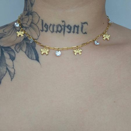 Colar Folheado a Ouro 18K Laço - Chérie Bijoux