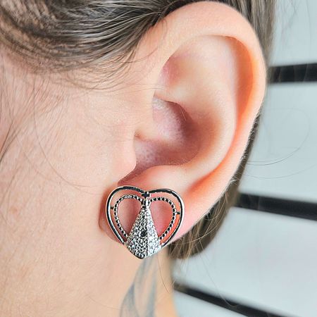 Brinco Com Zircônia Nossa Senhora Aparecida Com Co... - Chérie Bijoux