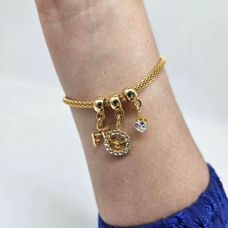 Pulseira Folheada A Ouro 18K Religiosa - Chérie Bijoux