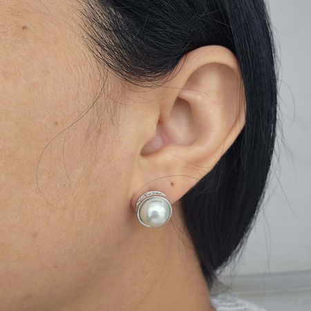 Brinco Prata Pérola - Chérie Bijoux