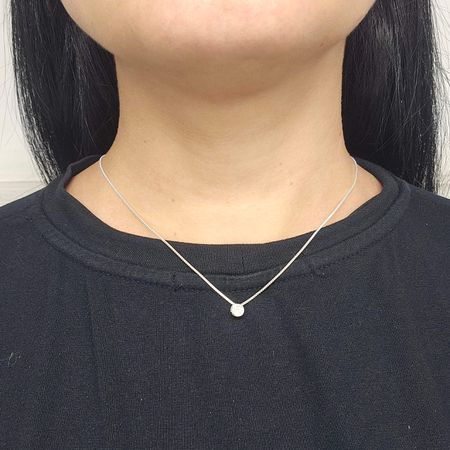 Colar Folheado a Prata 925 Ponto De Luz - Chérie Bijoux