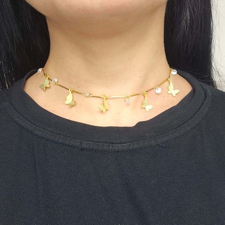Colar Folheado a Ouro 18K Borboleta - Chérie Bijoux