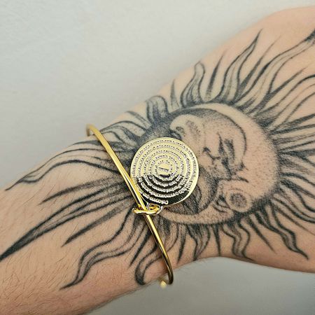 Bracelete Folheado A Ouro 18K Oração Do Pai Nosso ... - Chérie Bijoux