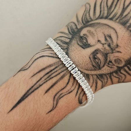 Pulseira Folheada A Prata 925 Cravejada Em Zircôni... - Chérie Bijoux