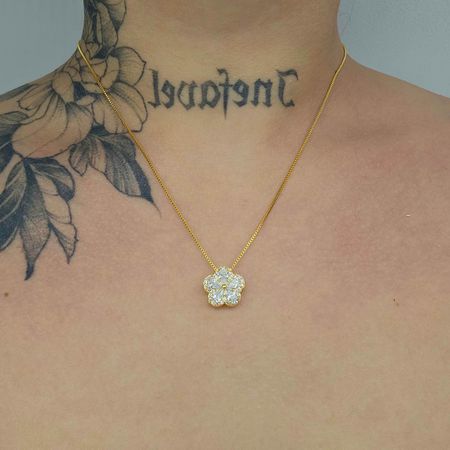 Colar Folheado a Ouro 18K Com Zircônia Cravejada F... - Chérie Bijoux