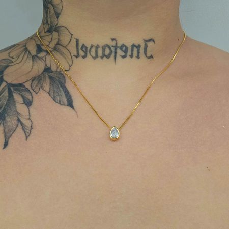 Colar Folheado a Ouro 18K Gotinha - Chérie Bijoux
