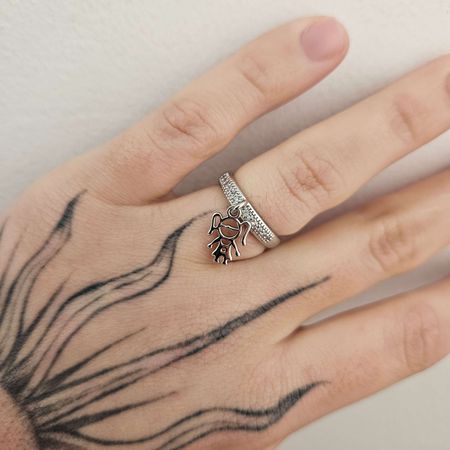 Anel Cravejado Em Zircônia Menina Prata - Chérie Bijoux
