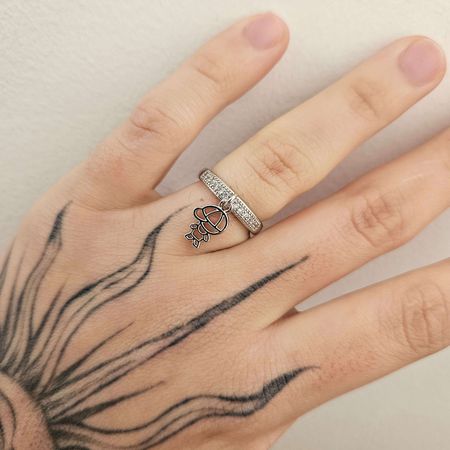 Anel Cravejado Em Zircônia Menino Prata - Chérie Bijoux