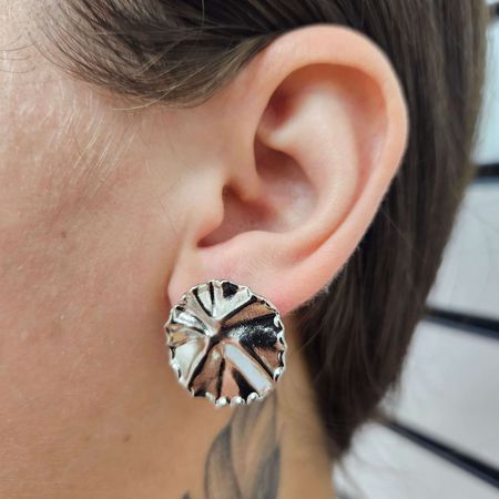 Brinco Folheado a Prata 925 Detalhado - Chérie Bijoux