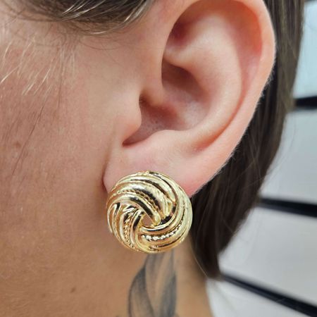 Brinco Folheado a Ouro 18K Nó - Chérie Bijoux