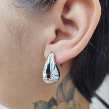 Brinco Folheado a Prata 925 Gota - Chérie Bijoux
