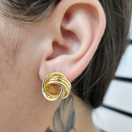 Brinco Nó Dourado - Chérie Bijoux