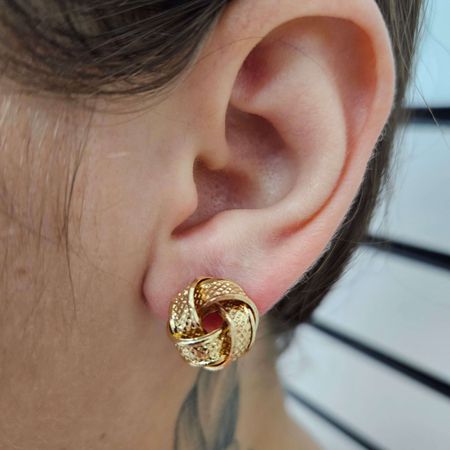 Brinco Nó Dourado - Chérie Bijoux