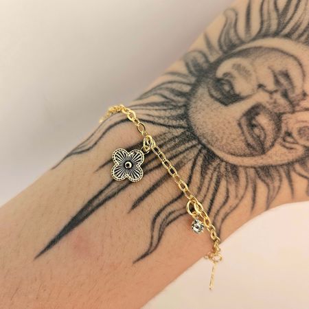 Pulseira Folheada A Ouro 18K Trevo - Chérie Bijoux