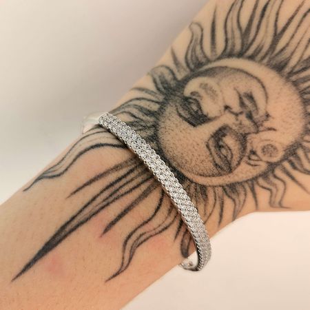Bracelete Chic Com Zircônia Prata - Chérie Bijoux
