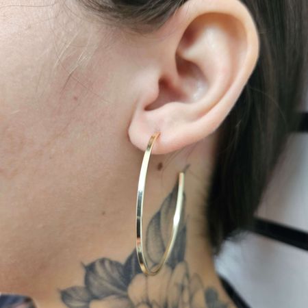 Argola Folheada a Ouro 18K - Chérie Bijoux