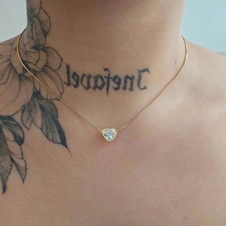 Colar Folheado a Ouro 18K Coração - Chérie Bijoux