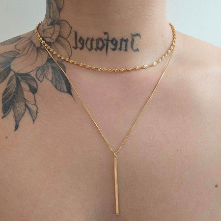 Colar Duplo Folheado a Ouro 18K Baiana Detalhada - Chérie Bijoux