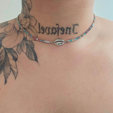 Colar Folheado a Prata 925 Búzios e Riviera Colori... - Chérie Bijoux