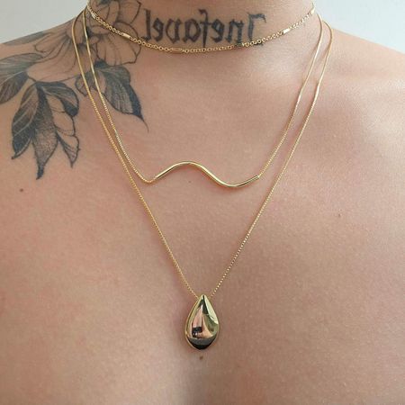 Colar Triplo Folheado a Ouro 18K Detalhado - Chérie Bijoux