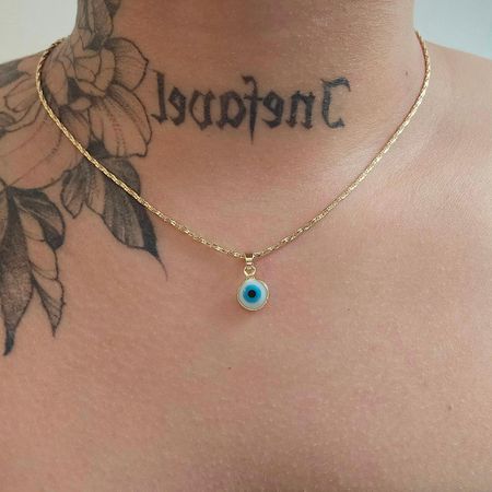 Colar Folheado a Ouro 18K Olho Grego - Chérie Bijoux