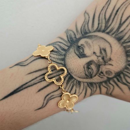Pulseira Folheada A Ouro 18K Trevo - Chérie Bijoux