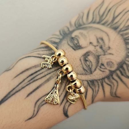 Pulseira Folheada A Ouro 18K Religiosa - Chérie Bijoux