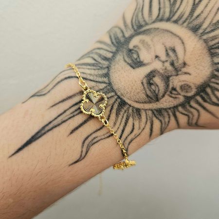 Pulseira Folheada A Ouro 18K Trevo - Chérie Bijoux