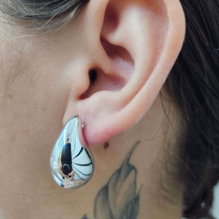 Brinco Gota Prata - Chérie Bijoux