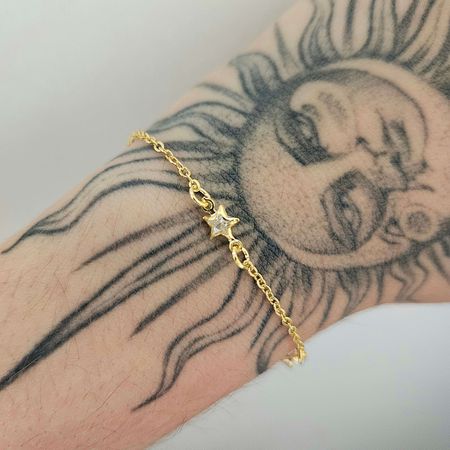 Pulseira Folheada A Ouro 18K Estrelinha - Chérie Bijoux