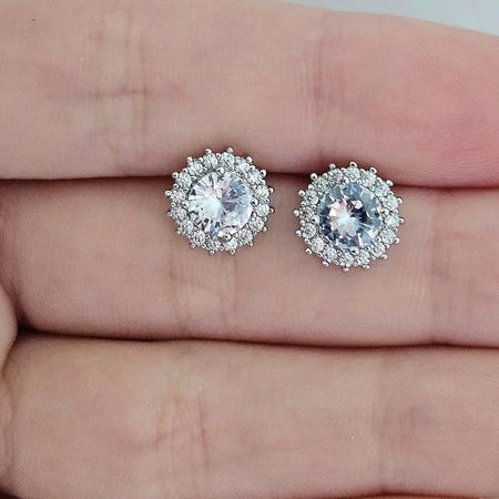 Brinco Com Zircônia Prata - Chérie Bijoux