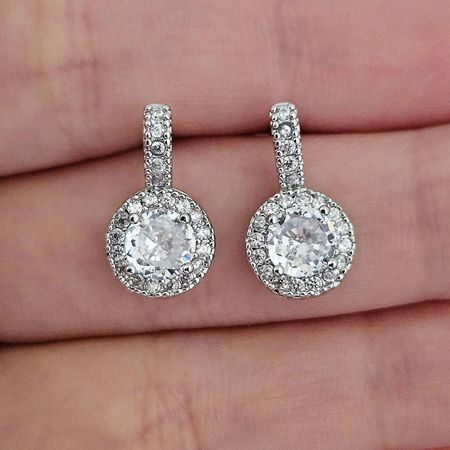 Brinco Com Zircônia Prata - Chérie Bijoux