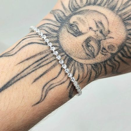 Pulseira Folheada A Prata 925 Cravejada Em Zircôni... - Chérie Bijoux