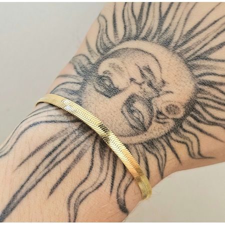 Pulseira Folheada A Ouro 18K Fita - Chérie Bijoux