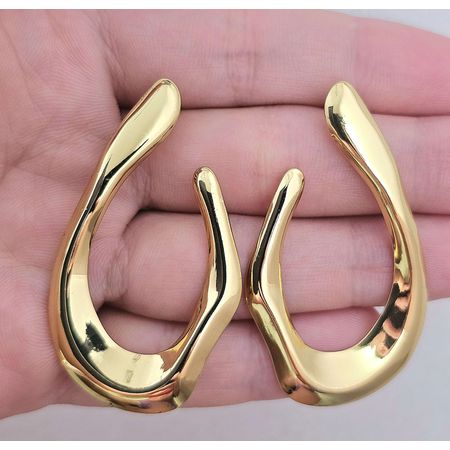 Brinco Folheado a Ouro 18K Detalhado - Chérie Bijoux