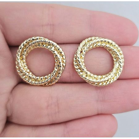Brinco Folheado a Ouro 18K Aro - Chérie Bijoux