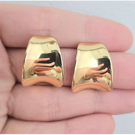 Brinco Folheado a Ouro 18K Detalhado - Chérie Bijoux