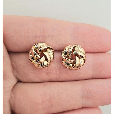 Brinco Nó Dourado - Chérie Bijoux