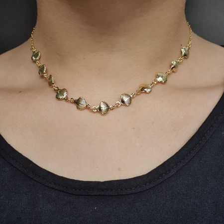 Colar Folheado a Ouro 18K Conchas - Chérie Bijoux