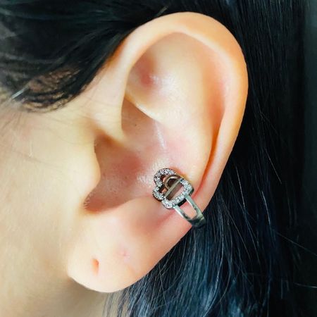 Piercing Fake (Duas Unidades) Zircônia Coração Gra... - Chérie Bijoux