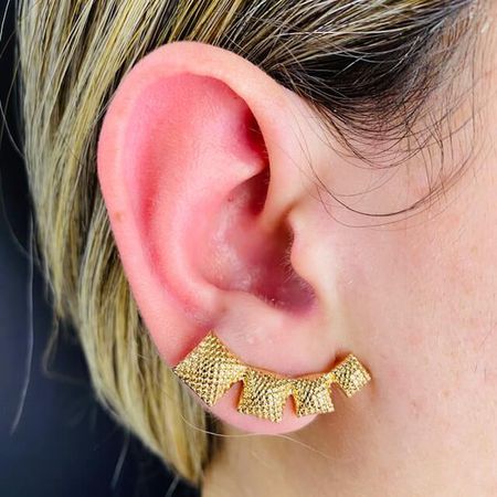 Brinco Ear Cuff Dourado - Chérie Bijoux