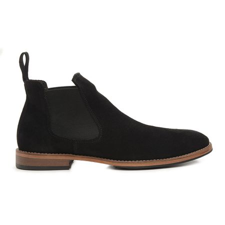 Bota Chelsea Moretti Camurça Preto - DI LOMBARDI
