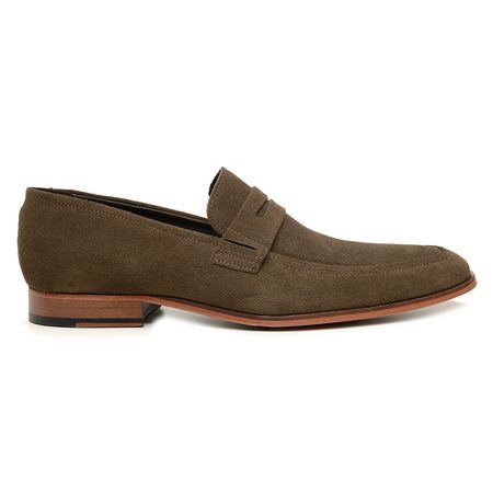 Loafer Brandon Camurça Verde Oliva - DI LOMBARDI