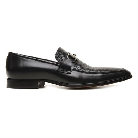 Loafer Treviso Croco Preto - DI LOMBARDI