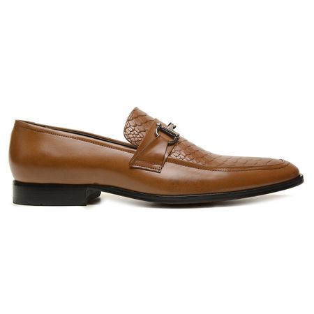 Loafer Treviso Croco Whisky - DI LOMBARDI