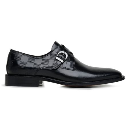 Sapato Social Brogue Preto - DI LOMBARDI