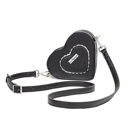 Bolsa Transversal Crossbody Mini Coração Preto - M... - ESTILO VEGGIE SHOES