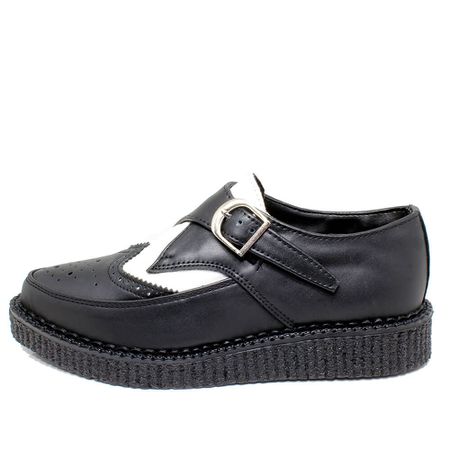 New Creeper Estilo Veggie Abruzzo Preto e Branco B... - ESTILO VEGGIE SHOES