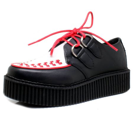 Creeper Preto Vermelho Estilo Veggie Shoes - CRE25 - ESTILO VEGGIE SHOES