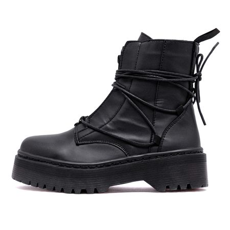 Coturno Tratorado Inglês Estilo Veggie Mattita Pre... - ESTILO VEGGIE SHOES